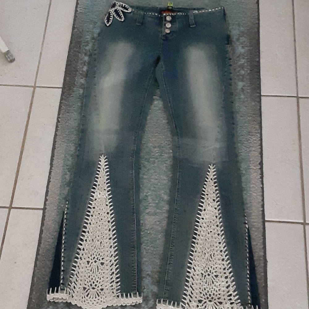 Denim and Crochet jeans